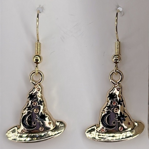 Jewelry - Witch Hat Enamel Alloy Dangle Charm Earring